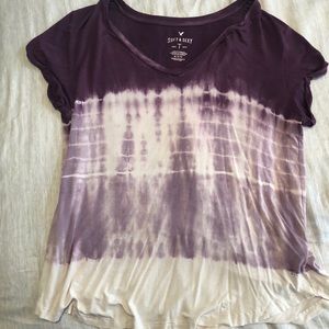 soft and sexy shirt purple tye dye